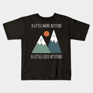 Funny Minimal Retro Mountain Outdoor Sarcastic Pun Dad Jokes Kids T-Shirt